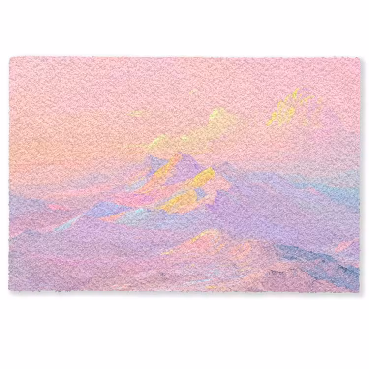 Bergtoppen - Wolken - Dromerig Deurmat klein -zkaufland3d