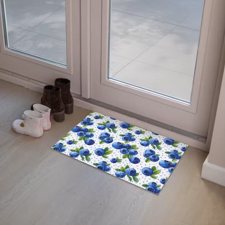 Bessen - Patroon - Blauw Deurmat klein 898 -sfeer3
