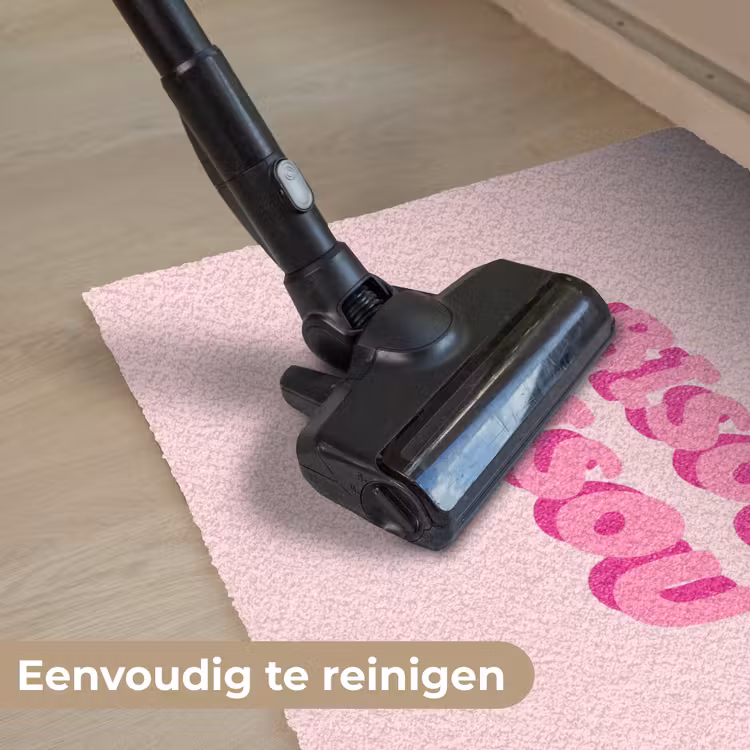 Bisou - Roze - Dikke letters Deurmat klein -reinigen_NL