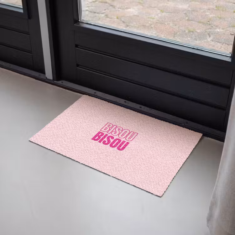 Bisou - Roze - Minimalistisch Deurmat klein -sfeer2