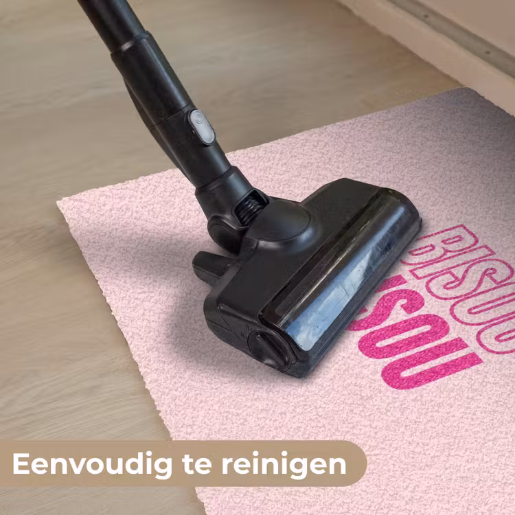 Bisou - Roze - Minimalistisch Deurmat klein -reinigen_NL