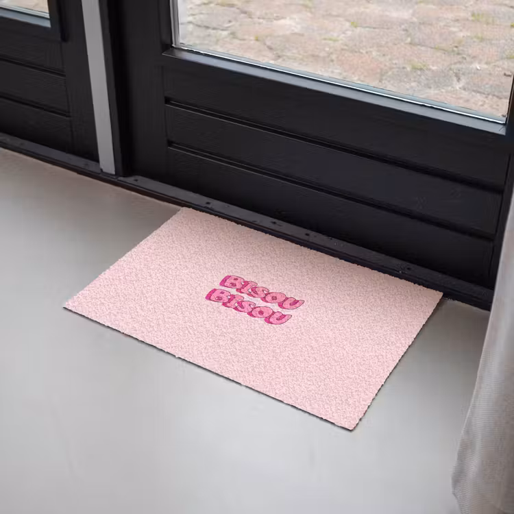 Bisou - Roze - Schaduw Deurmat klein -sfeer2
