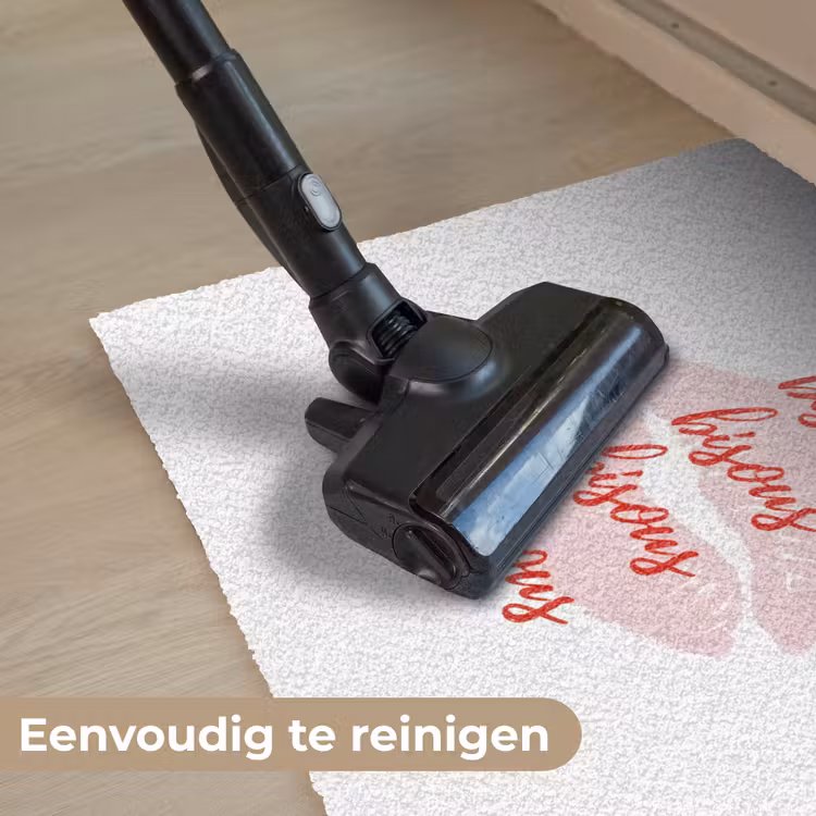 Bisous - Lip - Wit - Rood Deurmat klein -reinigen_NL