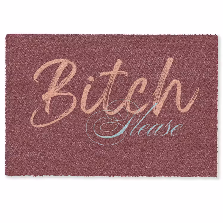 Bitch please - Rood - Blauw Deurmat klein -zkaufland3d
