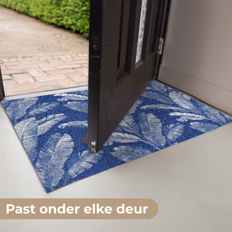 Blad - Palm - Blauw Deurmat klein 898 -USP_NL