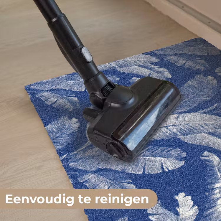 Blad - Palm - Blauw Deurmat klein 898 -reinigen_NL