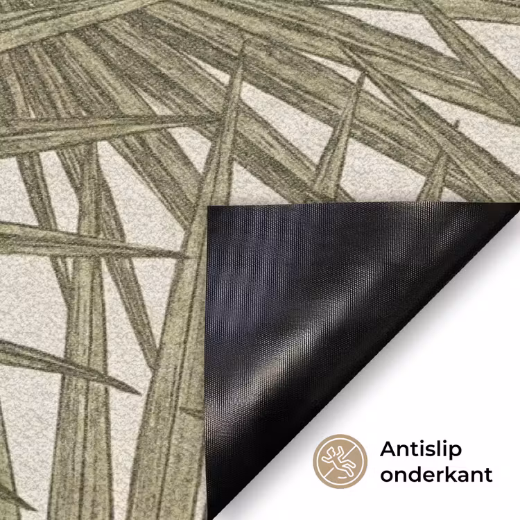 Blad - Tropisch - Patroon - Natuur - Groen Deurmat klein -antislip_NL
