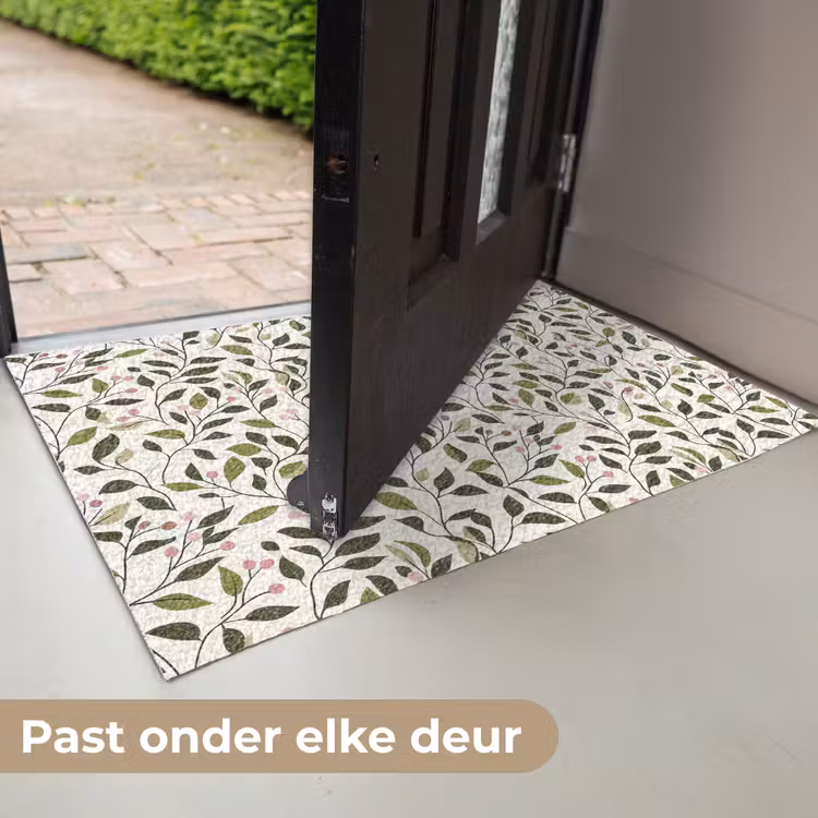 Bladeren - Bessen - Roze Deurmat klein 898 -USP_NL