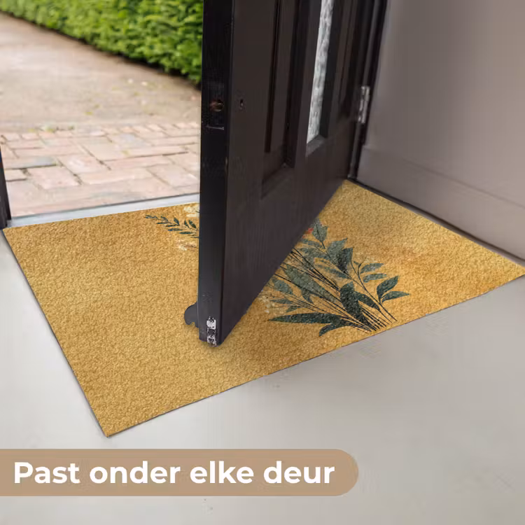 Bladeren - Boeket - Bloemen - Geel Deurmat klein -USP_NL