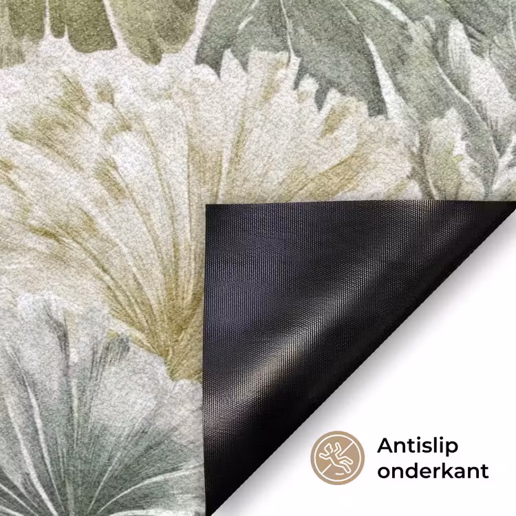Bladeren - Botanisch - Groen Deurmat klein 898 -antislip_NL