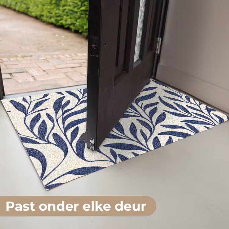 Bladeren - Klimop - Donkerblauw Deurmat klein -USP_NL