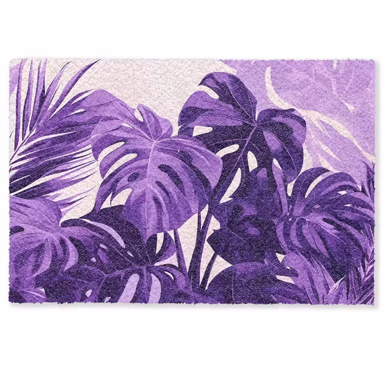 Bladeren - Paars - Tropisch - Abstract Deurmat klein -zkaufland3d