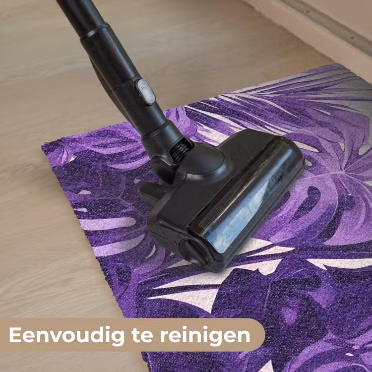 Bladeren - Paars - Tropisch - Abstract Deurmat klein -reinigen_NL