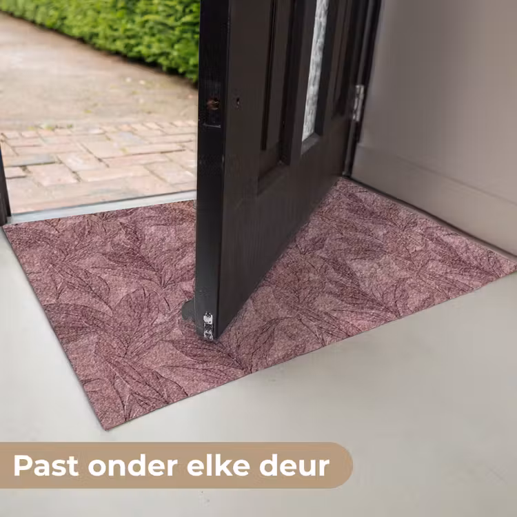 Bladeren - Patroon - Paars Deurmat klein 898 -USP_NL