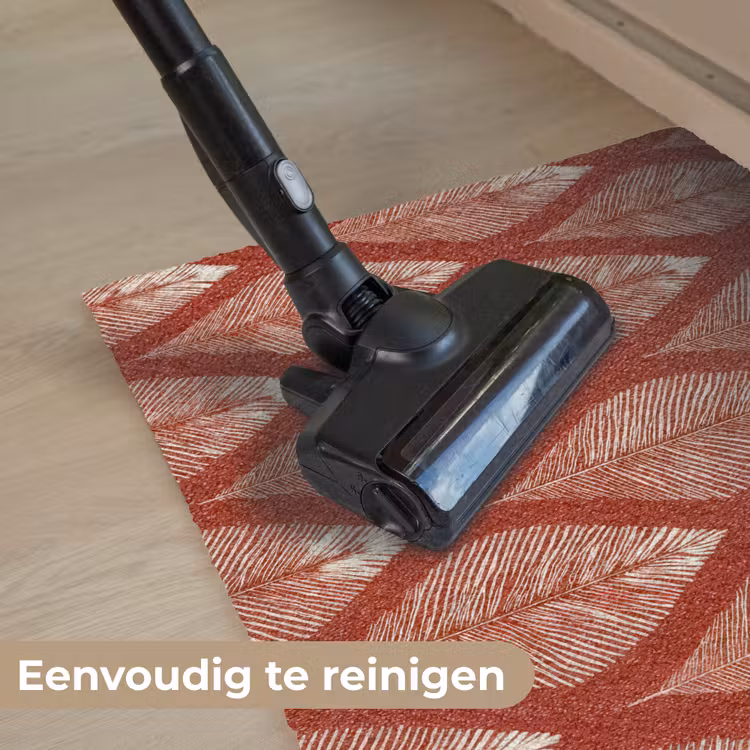 Bladeren - Rood - Elegant Deurmat klein -reinigen_NL
