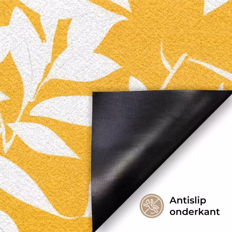 Bladeren - Takken - Geel Deurmat klein -antislip_NL