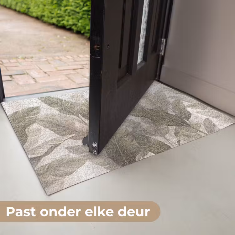 Bladeren - Tropisch - Natuur - Abstract - Beige Deurmat klein -USP_NL