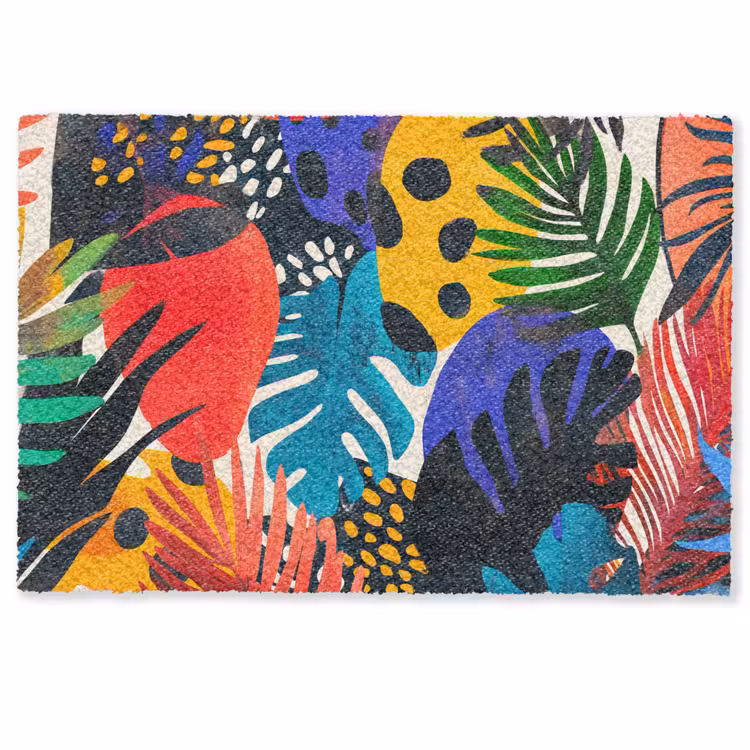Bladeren - Vormen - Abstract - Kleurrijk Deurmat klein -zkaufland3d