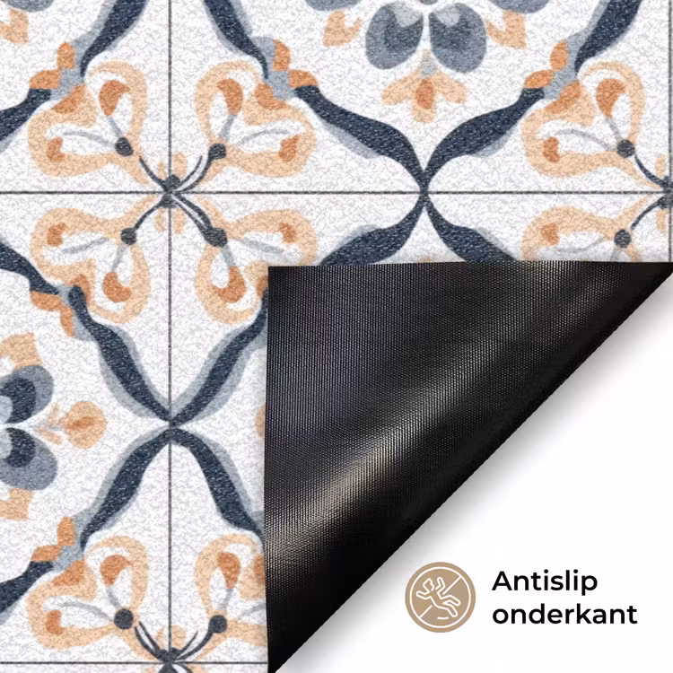 Bladvorm - Patroon - Kleurrijk Deurmat klein 898 -antislip_NL