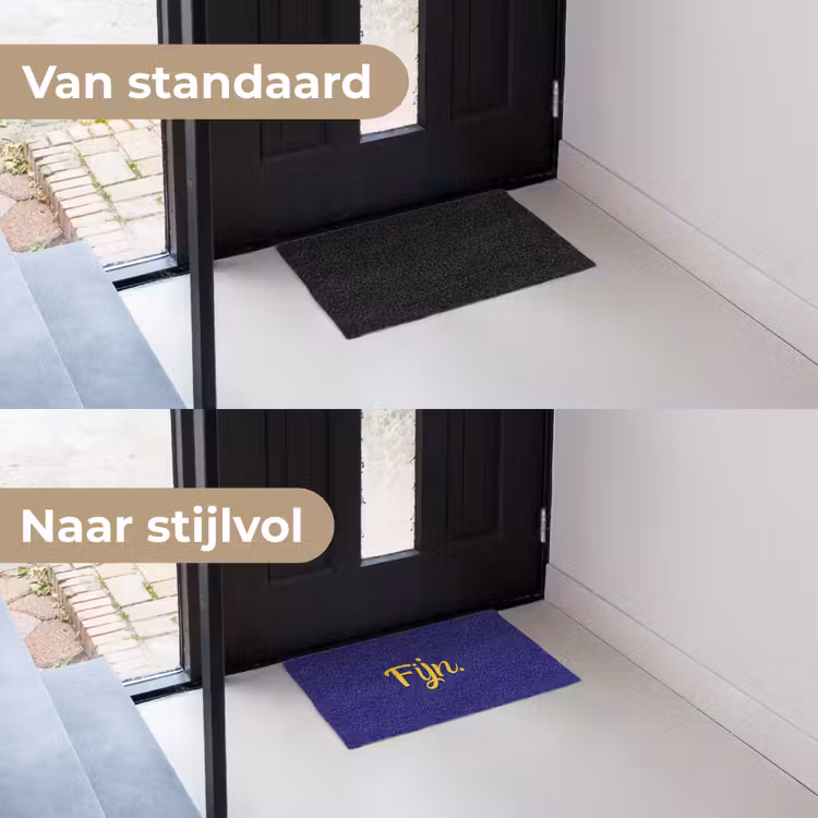 Blauw - Geel - Fijn Deurmat klein -voor-na_NL