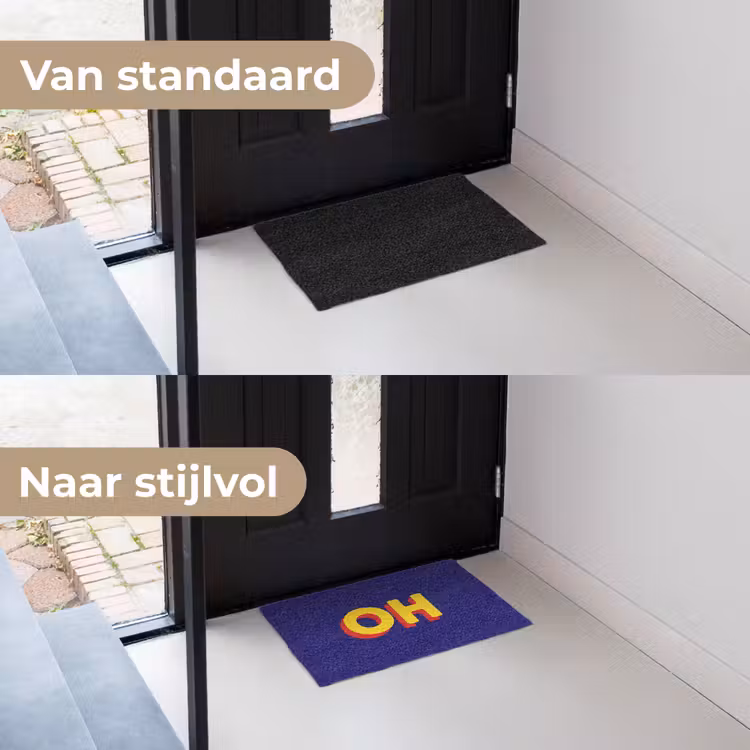 Blauw - Geel - OH - Schaduw Deurmat klein -voor-na_NL