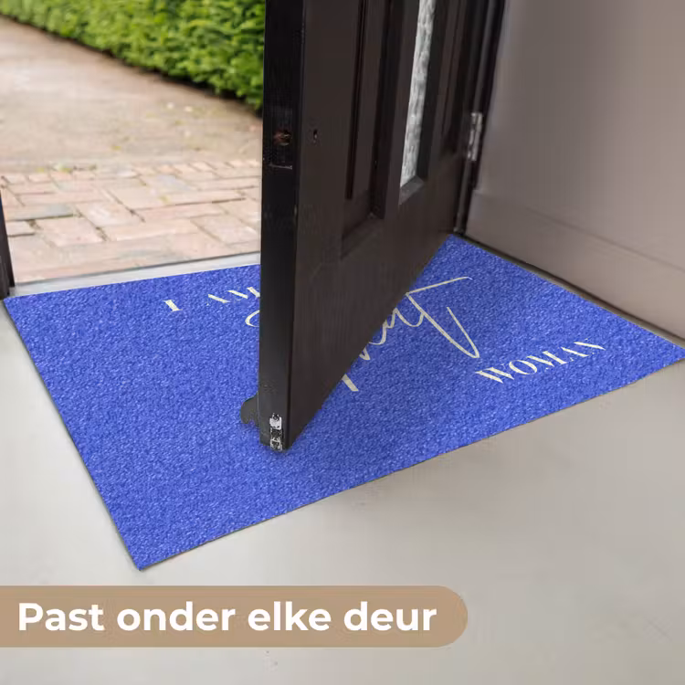 Blauw - I am that woman - Sierlijk - Minimalistisch Deurmat klein -USP_NL