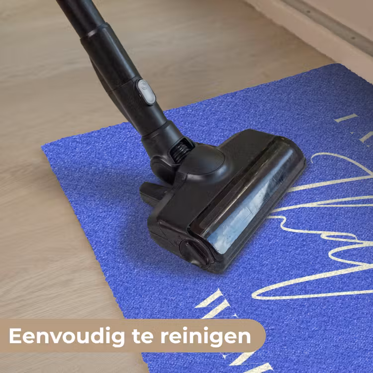 Blauw - I am that woman - Sierlijk - Minimalistisch Deurmat klein -reinigen_NL