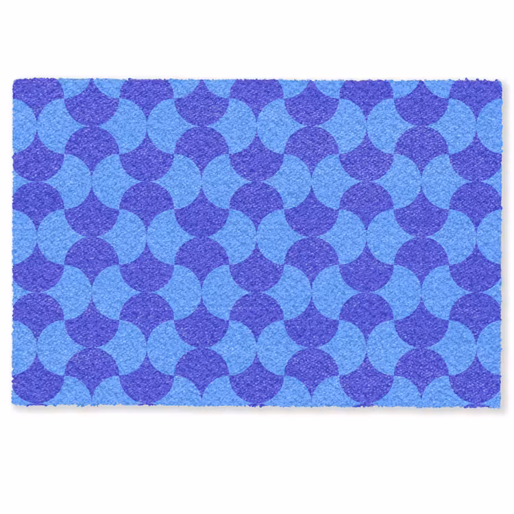 Blauw - Maanvlakken - Patroon Deurmat klein 898 -zkaufland3d