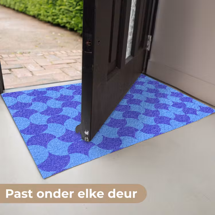 Blauw - Maanvlakken - Patroon Deurmat klein 898 -USP_NL