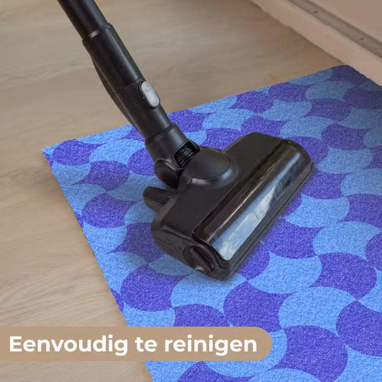 Blauw - Maanvlakken - Patroon Deurmat klein 898 -reinigen_NL