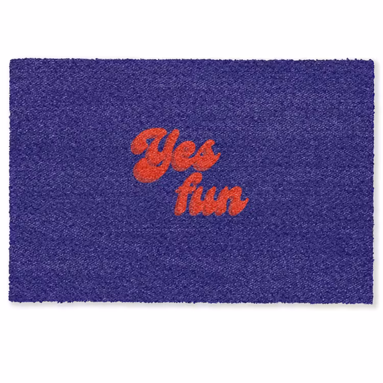 Blauw - Rood - Yes fun - 3D Deurmat klein -zkaufland3d