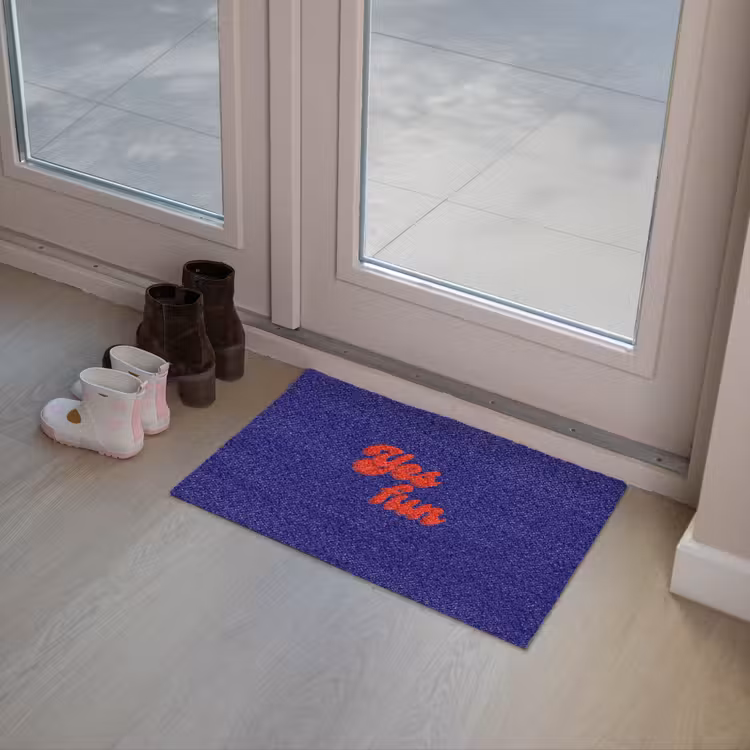 Blauw - Rood - Yes fun - 3D Deurmat klein -sfeer3