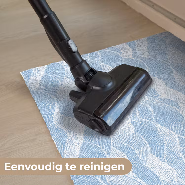 Blauw - Wit - Golven - Getekend Deurmat klein 898 -reinigen_NL