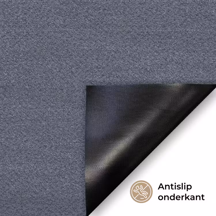 Blauw - Zwart - Streep - Minimalistisch Deurmat klein -antislip_NL