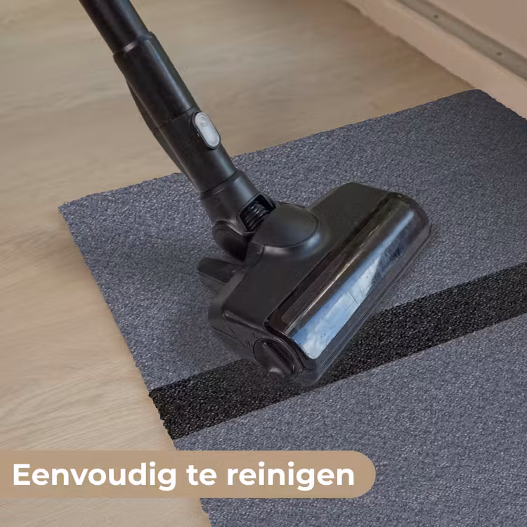 Blauw - Zwart - Streep - Minimalistisch Deurmat klein -reinigen_NL