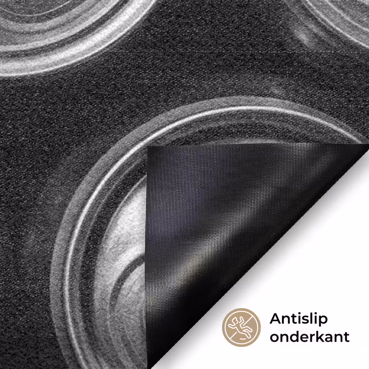 Blikjes - Aluminium - Patroon - Industrieel - Zilver Deurmat klein -antislip_NL