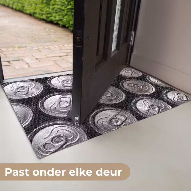 Blikjes - Aluminium - Patroon - Industrieel - Zilver Deurmat klein -USP_NL