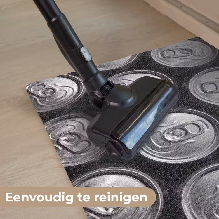 Blikjes - Aluminium - Patroon - Industrieel - Zilver Deurmat klein -reinigen_NL