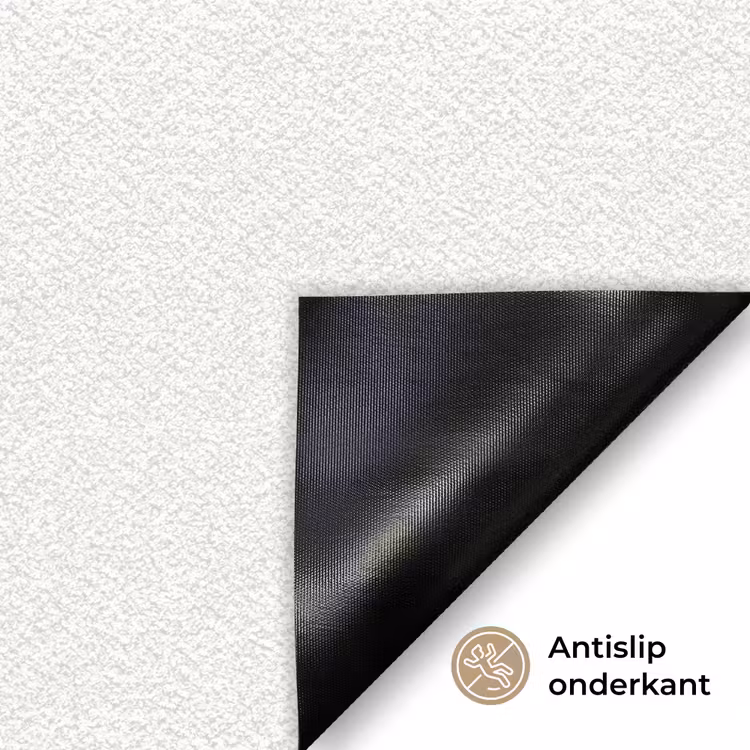 Bloem - Blaadjes - Minimalistisch - Blauw Deurmat klein -antislip_NL