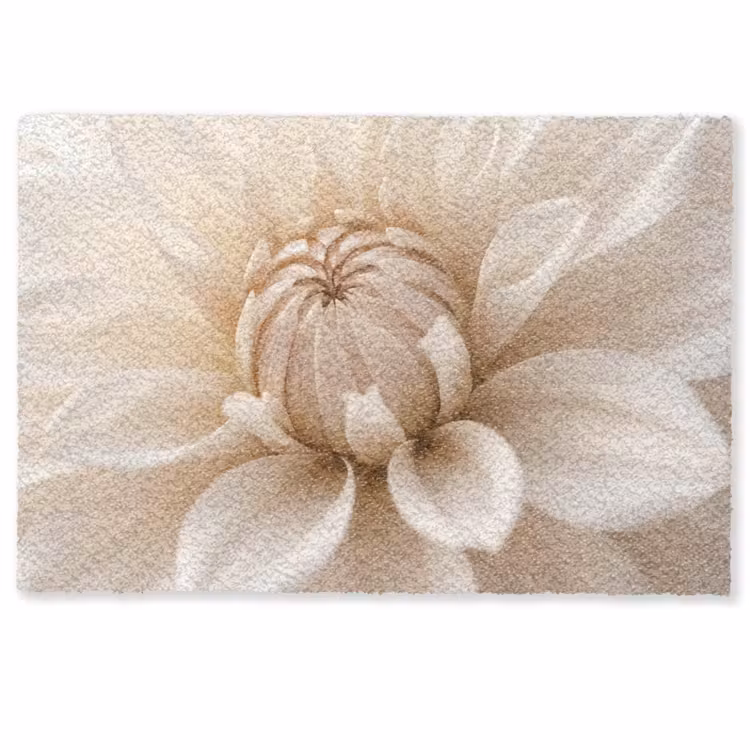 Bloem - Dahlia - Wit Deurmat klein -zkaufland3d