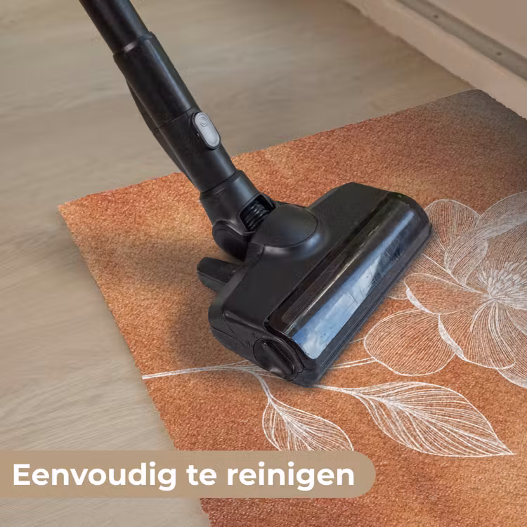 Bloem - Minimalistisch - Wit Deurmat klein -reinigen_NL