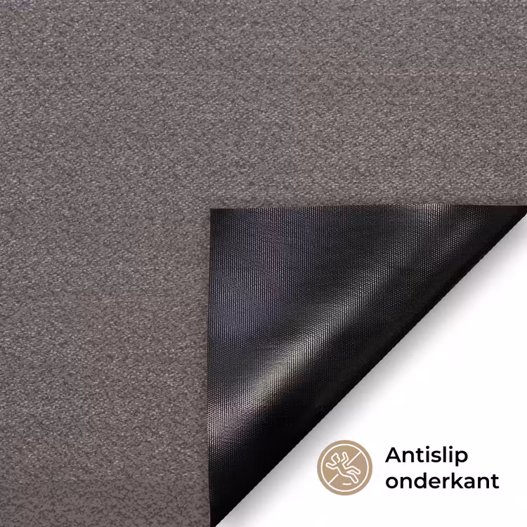 Bloem - Minimalistisch - Zwart - Wit Deurmat klein -antislip_NL