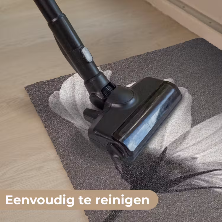 Bloem - Minimalistisch - Zwart - Wit Deurmat klein -reinigen_NL