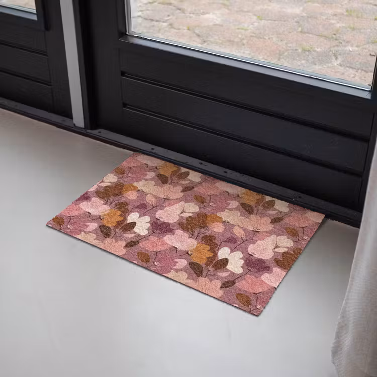 Bloem - Patroon - Roze Deurmat klein 898 -sfeer2