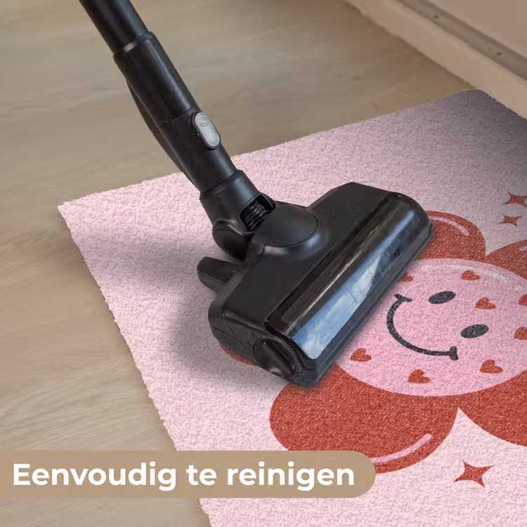 Bloem - Roze - Hartjes Deurmat klein -reinigen_NL