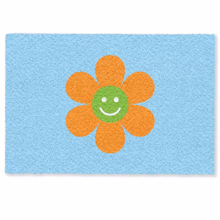 Bloem - Smiley - Kleurrijk Deurmat klein -zkaufland3d