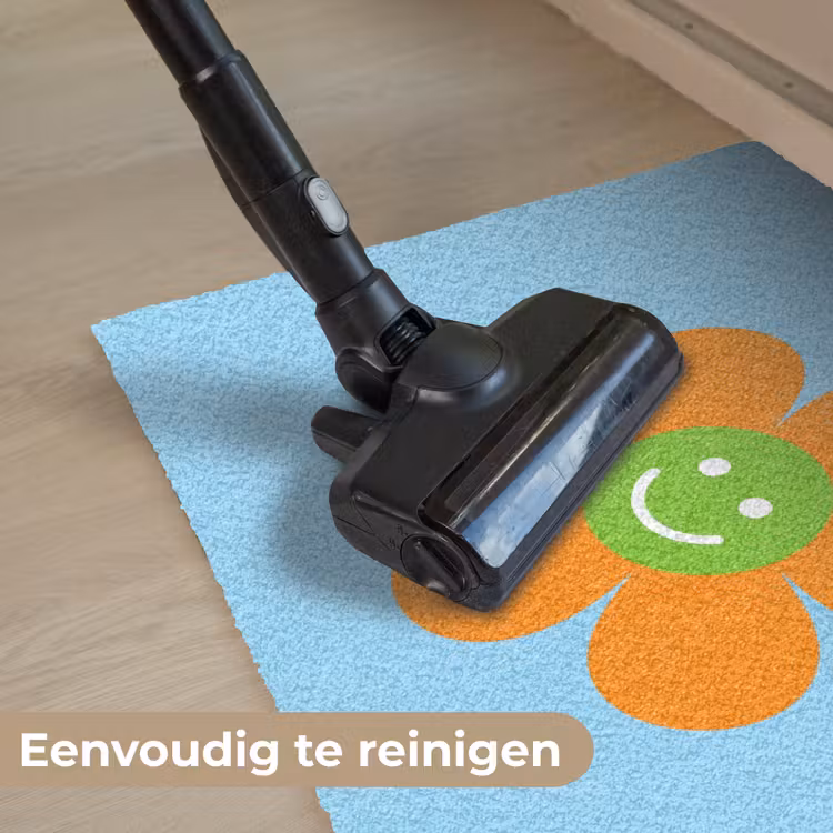 Bloem - Smiley - Kleurrijk Deurmat klein -reinigen_NL