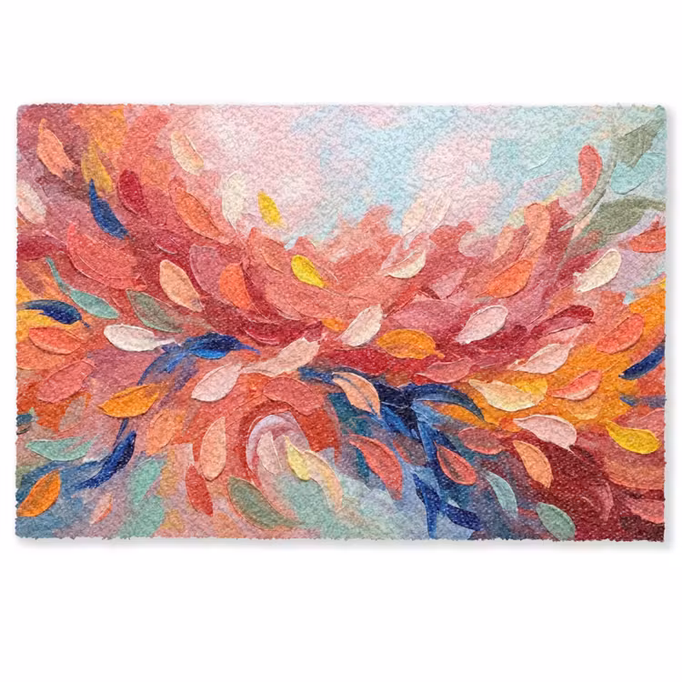 Bloemen - Abstract - Kunst - Modern Deurmat klein -zkaufland3d