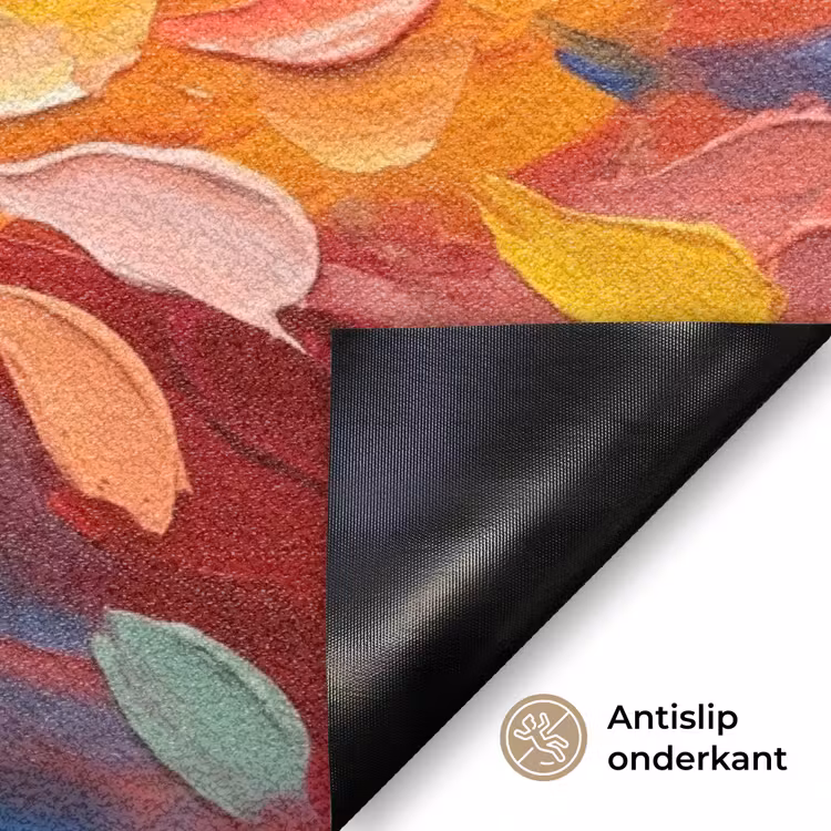 Bloemen - Abstract - Kunst - Modern Deurmat klein -antislip_NL