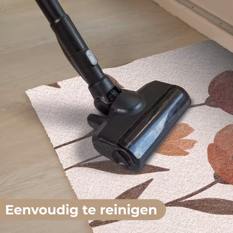 Bloemen - Abstract - Modern - Bruin - Decoratief Deurmat klein -reinigen_NL